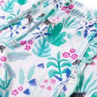 Kindershorts met trekkoord 116 ecru en donkermint - thumbnail