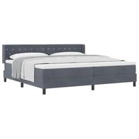 Boxspringbed met Matras Zwart 100x200 cm Fluweel Donkergrijs - thumbnail