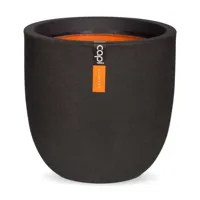 Capi urban bol smooth nl kunststof bloempot 43x41 cm zwart - thumbnail