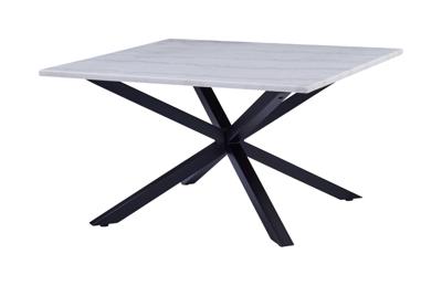 Bendt Vierkante Salontafel 'Line' Wit Marmer, 80 x 80cm Bendt Vierkante Salontafel 'Line' Wit Marmer, 80 x 80cm