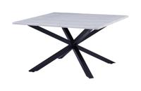 Bendt Vierkante Salontafel 'Line' Wit Marmer, 80 x 80cm - thumbnail