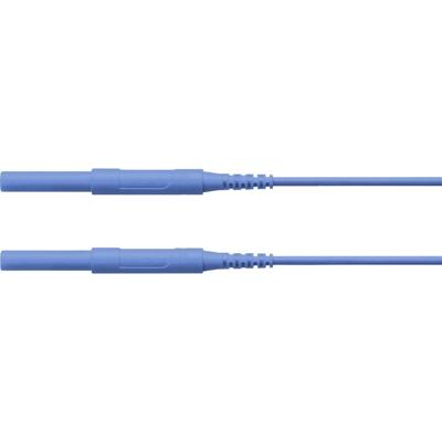 Schützinger Veiligheidsmeetsnoer Stekker 4 mm Stekker 4 mm 100.00 cm Blauw 1 stuk(s)