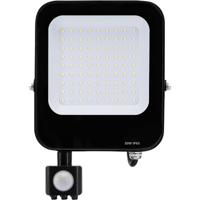 LED Bouwlamp met Bewegingssensor 50W - Helder Koud Wit 6500K - IP65 - thumbnail