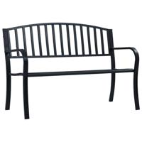 Tuinbank 125 cm staal zwart - thumbnail