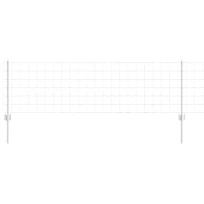 VidaXL Hek met paal zilver 0,6 x 10 m staal