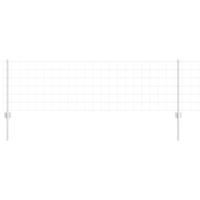 VidaXL Hek met paal zilver 0,6 x 10 m staal - thumbnail