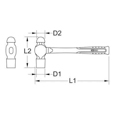 KS Tools 964.2104 9642104 Bankwerkershamer 945 g 345 mm 1 stuk(s)