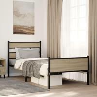 Bedframe zonder matras hout sonoma eikenkleurig 107x200 cm - thumbnail