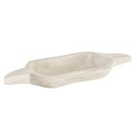 Snackdienblad DKD Home Decor Lichtbruin Natuurlijk Tropisch 38 x 15 x 4 cm - thumbnail