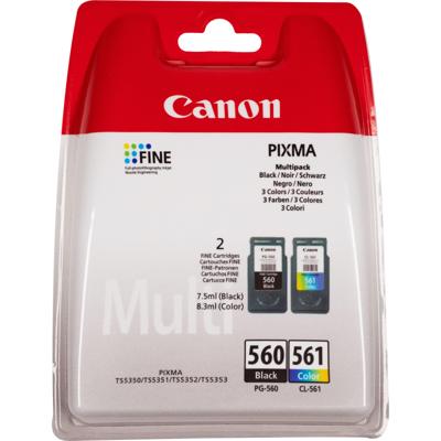 Canon PG-560/Cl-561 inktcartridge 2 stuk(s) Origineel Normaal rendement Zwart, Cyaan, Magenta, Geel