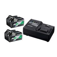 HiKOKI boosterpack Multi-Volt - UC18YSL3WEZ - 36/18V - 2.5/5.0 Ah accu's [2x] en lader - thumbnail