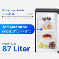 Bomann VS 7255 Koelkast Energielabel: E (A - G) 87 l Staand apparaat Zwart - thumbnail
