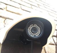 Hikvision Digital Technology DS-1250ZJ Beschermdak voor bewakingscamera, compatibel met DS-2CD45XXF(WD)-I(Z)(H) (S), voor buiten, wit, 264,7 x 152 mm - thumbnail