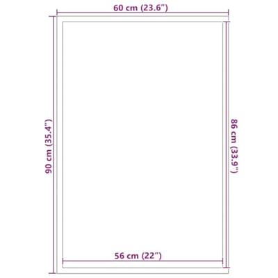 Deurmat 60x90 cm blauw