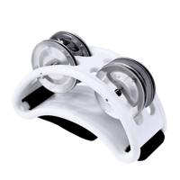 Aluminium percussie Cajon Foot Bell grootte: 10 x 8 x 4cm (wit) - thumbnail