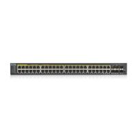 ZyXEL GS1920-48HPV2 Managed Gigabit Ethernet (10/100/1000) Zwart Power over Ethernet (PoE) - thumbnail