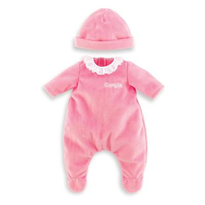Corolle mon grand poupon - pyjama roze met muts, 36cm