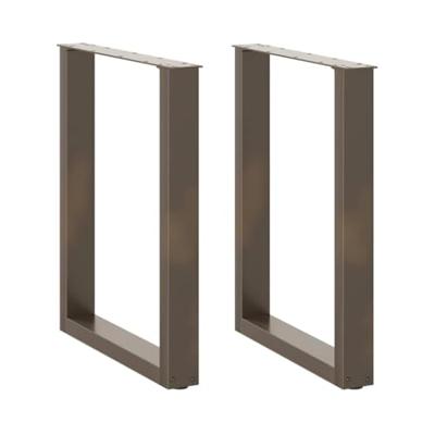 Eettafelpoten 2 st U-vormig 60x(72-73) cm staal naturel