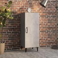 Dressoir 34,5x34x90 cm bewerkt hout betongrijs - thumbnail