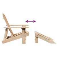 Stoel Adirondack met voetenbank massief vurenhout - thumbnail