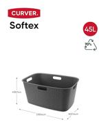 Curver Softex wasmand 45 liter antraciet - thumbnail