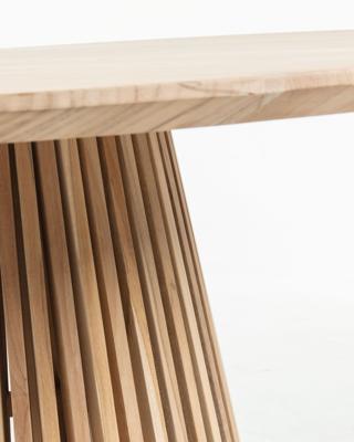 Kave Home Ronde Eettafel 'Jeanette' Teakhout, 120cm, kleur Naturel Kave Home Ronde Eettafel 'Jeanette' Teakhout, 120cm, kleur Naturel