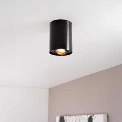 Solis nero by LUSENZ - Cilindervormige opbouwspot met enkel lichtaccent en een geborstelde zwarte coating Solis nero by LUSENZ - Cilindervormige opbouwspot met enkel lichtaccent en een geborstelde zwarte coating