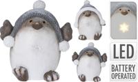 Kerstfiguur Vogel met LED 34cm Assorti 1st - thumbnail