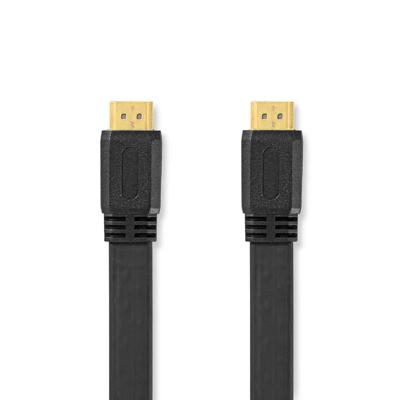 Nedis High Speed ??HDMI™-Kabel met Ethernet | HDMI™ Connector | HDMI™ Connector | 4K@30Hz | 10.2 Gbps | 1.50 m | Plat | PVC | Zwart | Label -