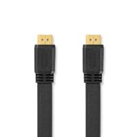 Nedis High Speed ??HDMI™-Kabel met Ethernet | HDMI™ Connector | HDMI™ Connector | 4K@30Hz | 10.2 Gbps | 1.50 m | Plat | PVC | Zwart | Label - - thumbnail