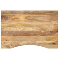 Bureaublad met ronding 100x50x2,5 cm massief ruw mangohout - thumbnail