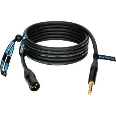 Klotz TI-MMS0300 Titanium Starquad 3p XLR male naar 3p jack 6.35mm 3 meter