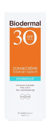 Biodermal Zonnecrème Gezicht Hydraplus SPF30