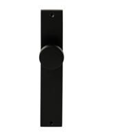 Hardbrass Knopkruk Piano op rechthoekig langschild blind - zwart - thumbnail