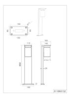 Trio Staande lampArdila zwart 65cm - 511660132 - thumbnail