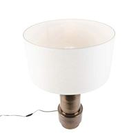 QAZQA Art deco tafellamp met kap wit 50 cm - Bruut - thumbnail