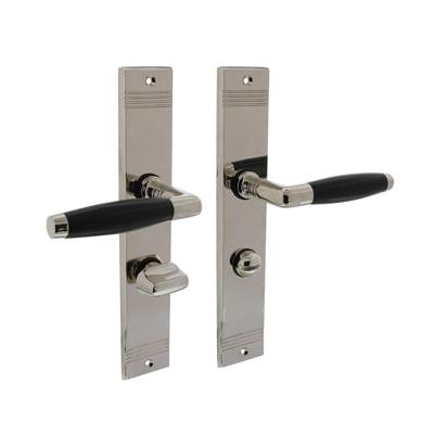 Intersteel Deurkruk Ton Basic met Schild Groef 235X43X5mm Nikkel