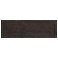 Wastafelblad 120x40x4 cm behandeld massief hout donkergrijs - thumbnail