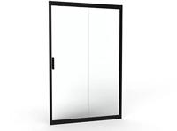 Saqu Sturdy schuifdeur met omkeerbare draairichting incl. antikalk 130x200cm mat zwart - thumbnail