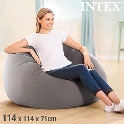 Intex 68579NP BEANLESS BAG Zetel (l x b x h) 114 x 114 x 71 cm Grijs Intex 68579NP BEANLESS BAG Zetel (l x b x h) 114 x 114 x 71 cm Grijs