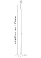 My Wall HS1SL Luidsprekerstaander Vast Afstand vloer-plafond (max.): 1100 mm Zwart 1 paar - thumbnail