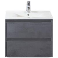 Dante Badmeubelset 60 cm - Beton Antraciet - Keramische Wastafel Wit Enjoy - thumbnail