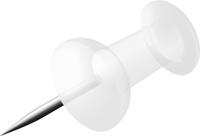 Alco prikbordspelden, transparant, doosje van 100 stuks - thumbnail