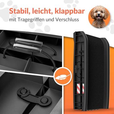 Hondenhelling auto Zwart 156x40x16cm opvouwbaar