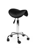 Zadelkruk office medium harde wielen zw - thumbnail