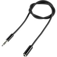 SpeaKa Professional SP-7870472 Jackplug Audio Verlengkabel [1x Jackplug male 3,5 mm - 1x Jackplug female 3,5 mm] 5.00 m Zwart SuperSoft-mantel - thumbnail
