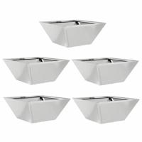 Tuin Bloempot 5 pcs Zilver 35 x 35 x 15 cm Gegalvaniseerd staal - thumbnail