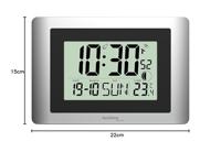 Techno Line WS8028 Zendgestuurde klok Zendergestuurd 220 mm x 56 mm x 150 mm x 56 mm Zilver - thumbnail