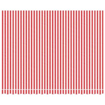 VidaXL Vervangingsdoek voor luifel gestreept 4x3 m rood en wit