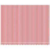 VidaXL Vervangingsdoek voor luifel gestreept 4x3 m rood en wit - thumbnail